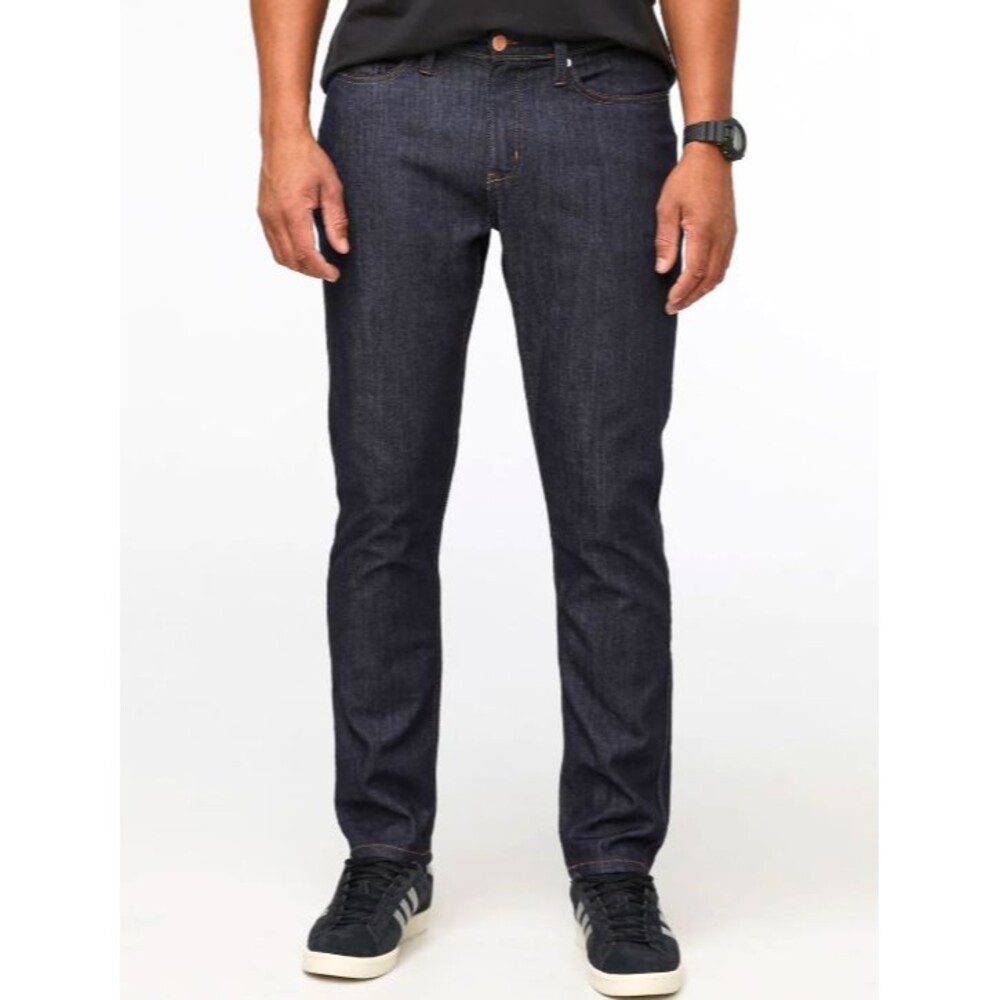 DU/ER Duer L2X Relaxed Taper Jeans Men's 33X32 (Fits 30X31) Dark Wash Blue Denim